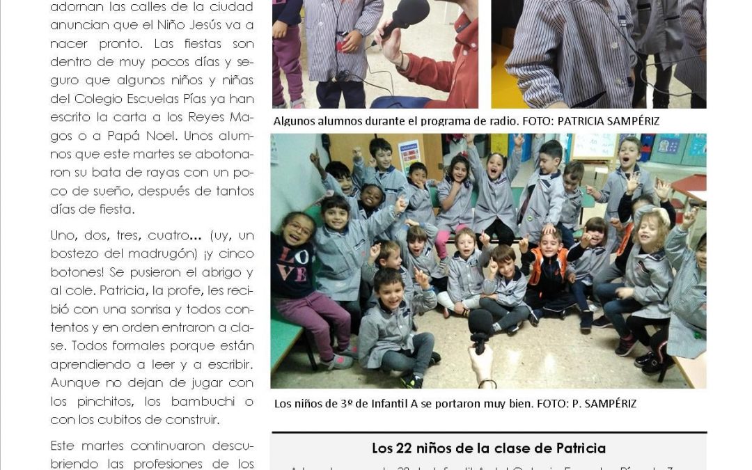 Los niños de Escuelas Pías juegan a ser periodistas